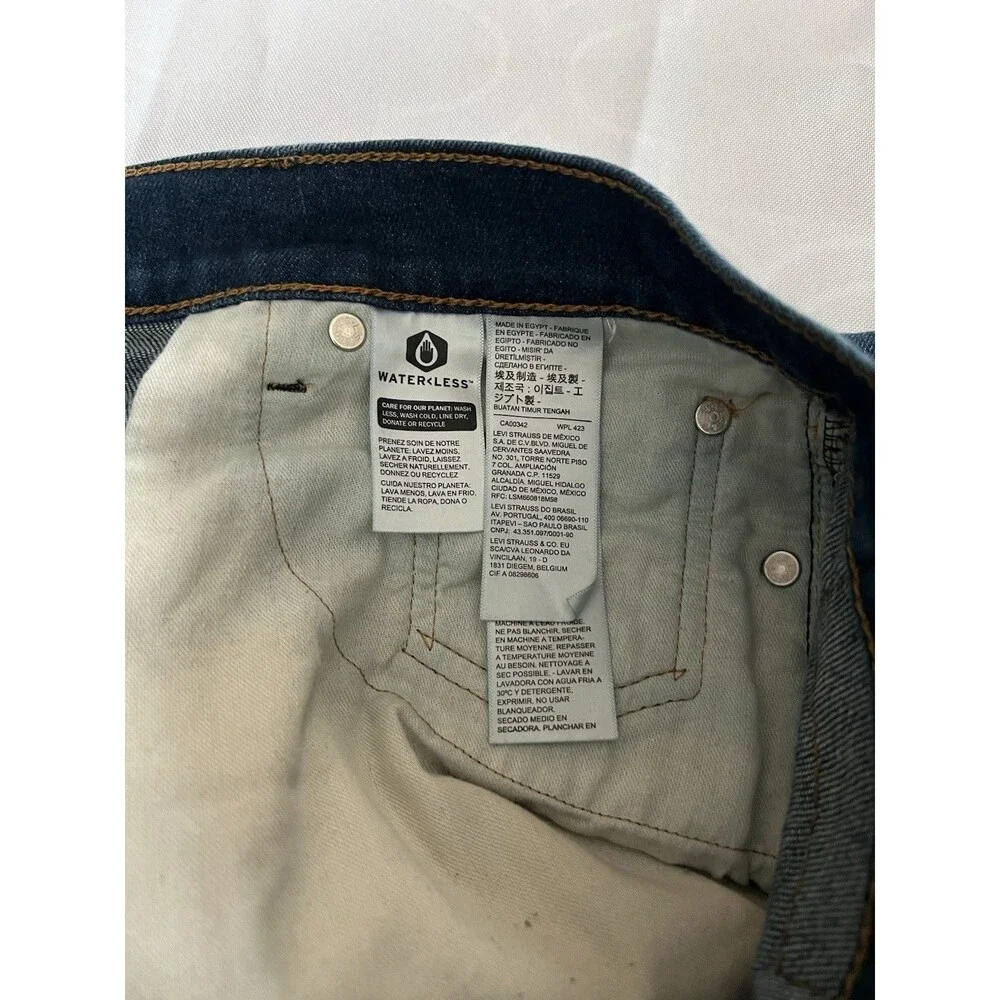 Levi’s 514 Straight Fit Medium Wash Blue Denim Jeans Men’s 33x30